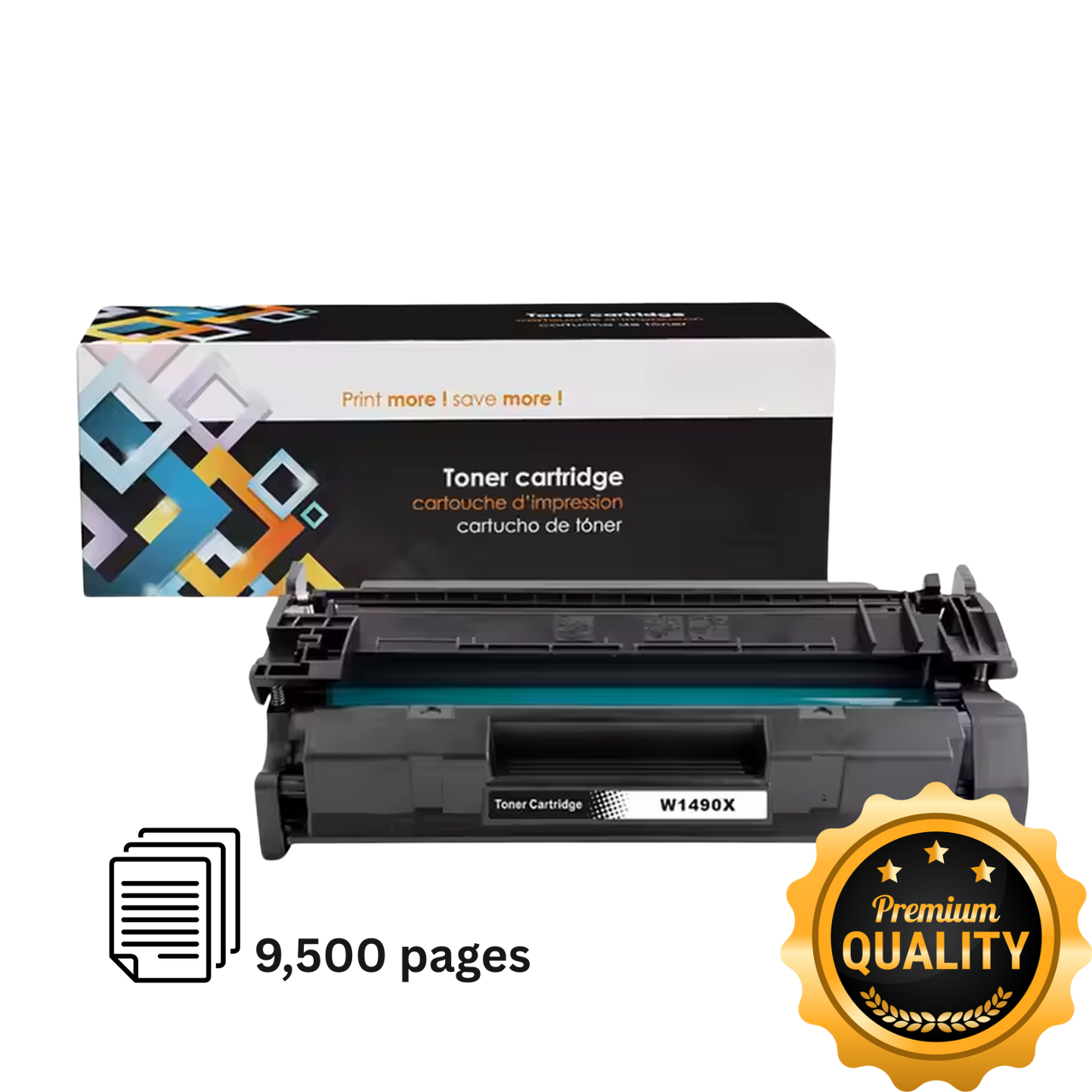 HP 148X (W1480X) Black High Yield LaserJet Toner Cartridge