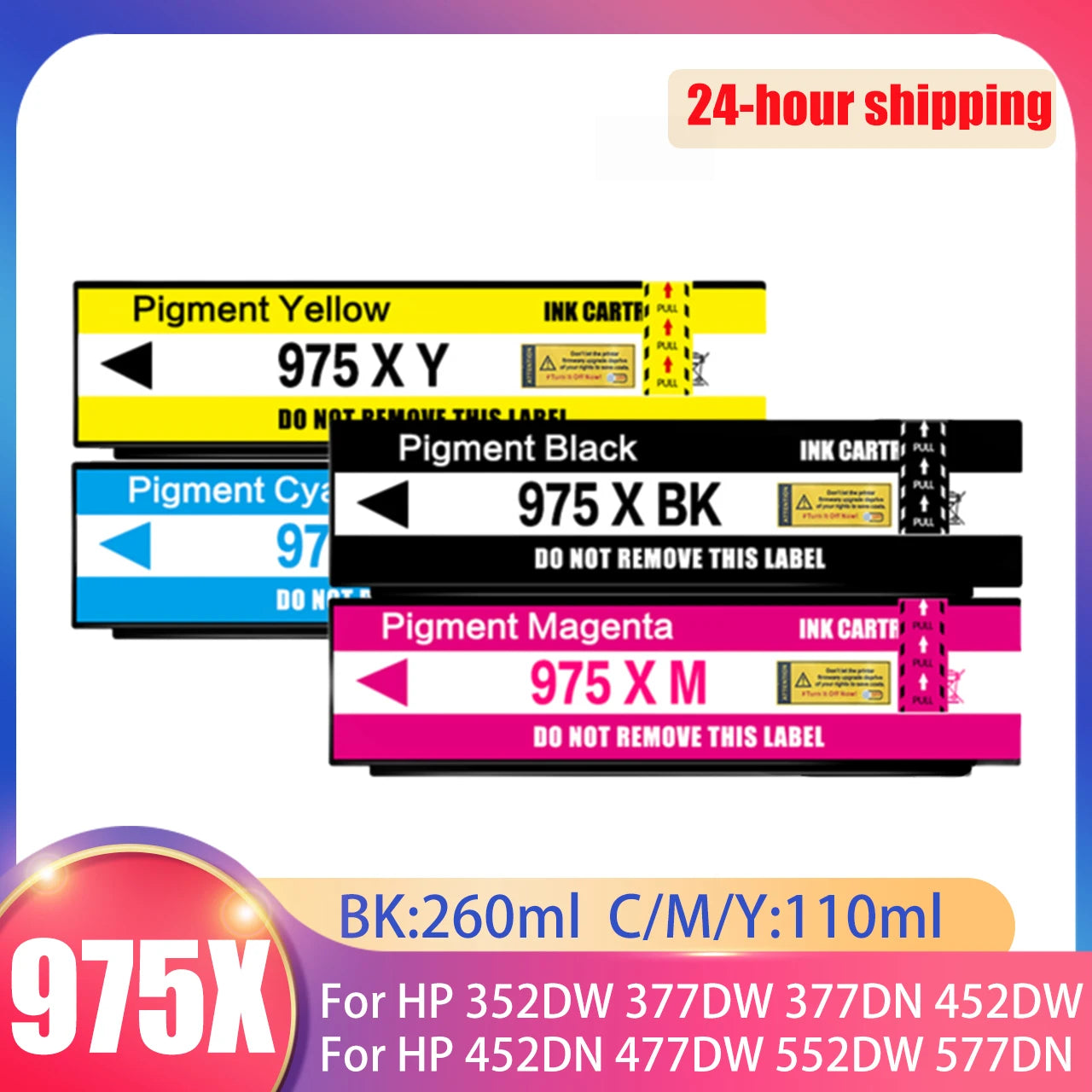 HP 975X Ink Cartridge (C/M/Y/K) 4Pcs